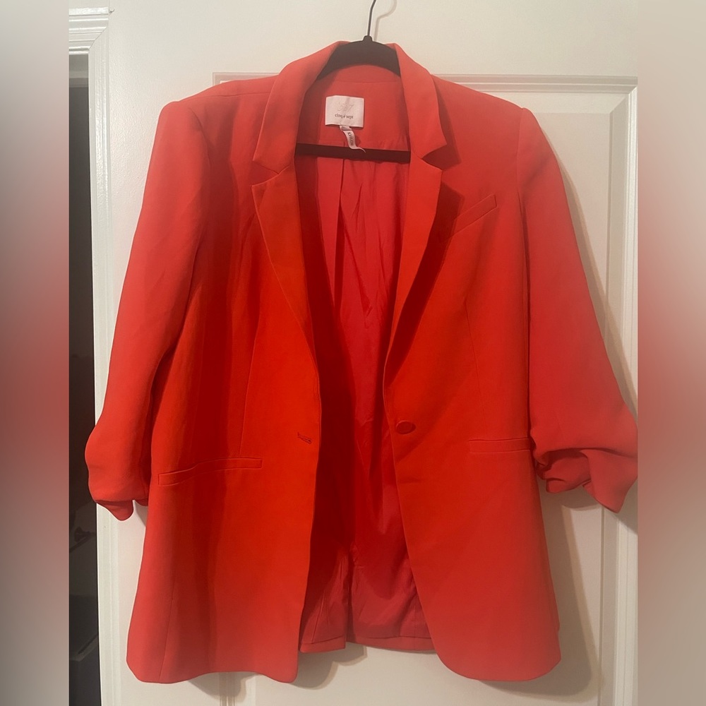 Cinq a sept size 10 red blazer